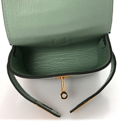Hermes Matte Alligator Festival Kelly Bag Charm Vert D'eau 3 of 6