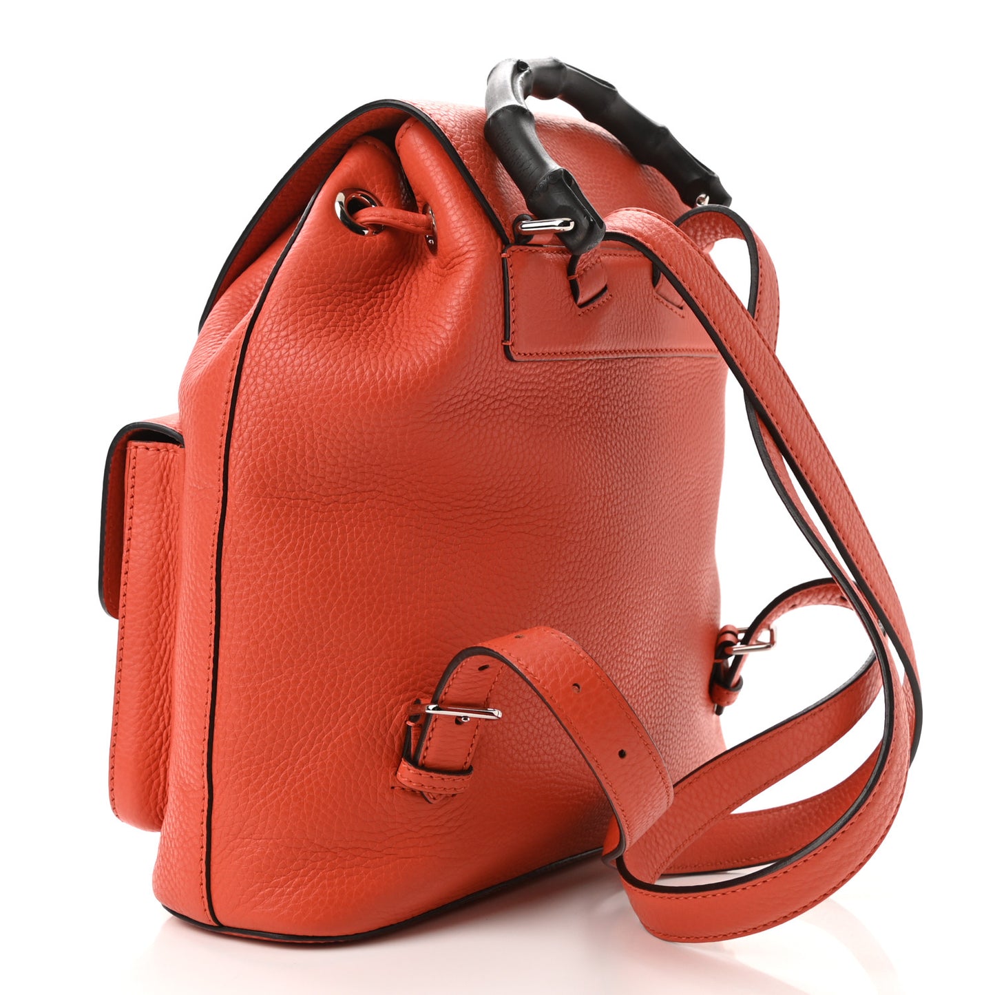 Cellarius Calfskin Medium Bamboo Backpack New Dark Orange