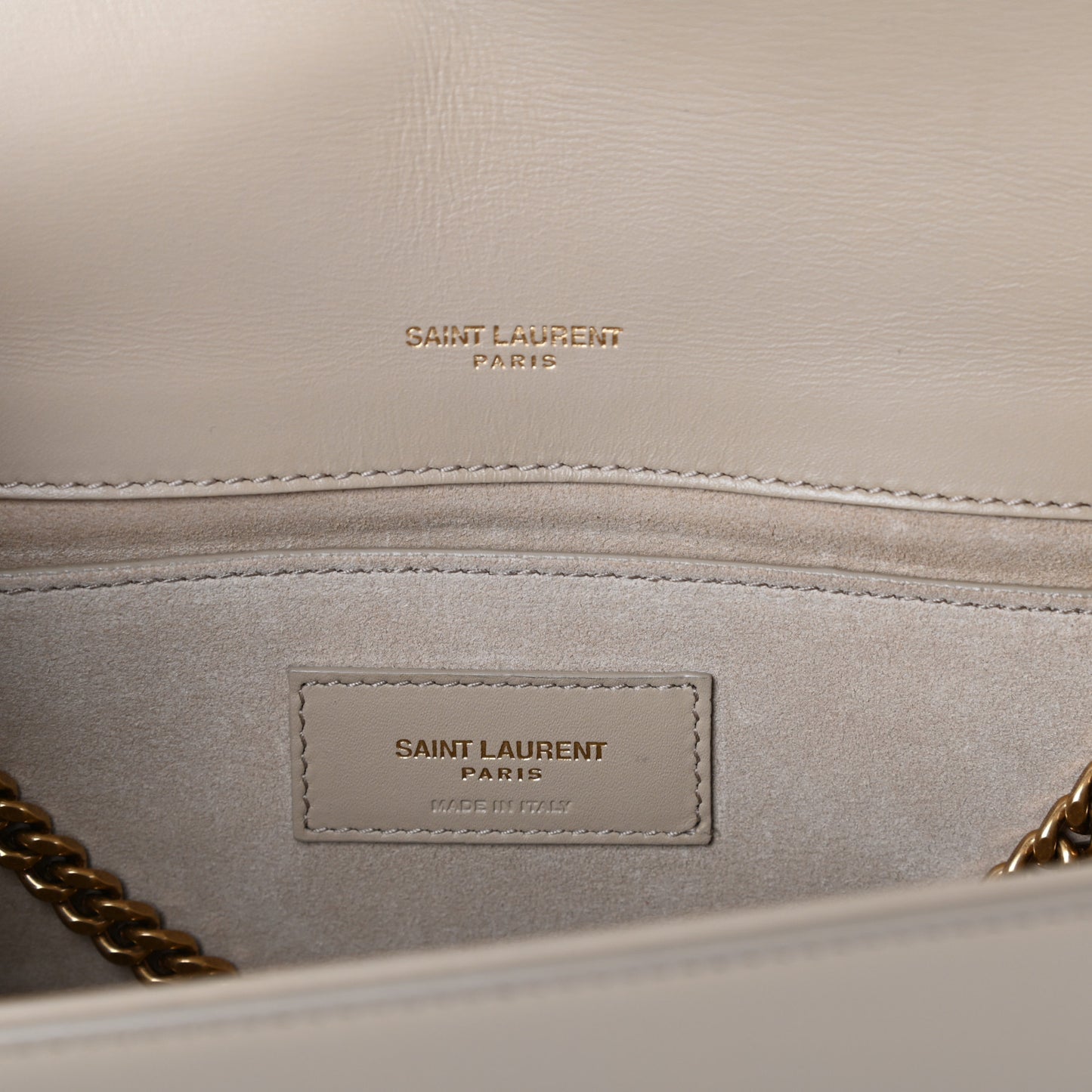 Smooth Calfskin Medium Classic Monogram Kate Tassel Satchel Sea Salt