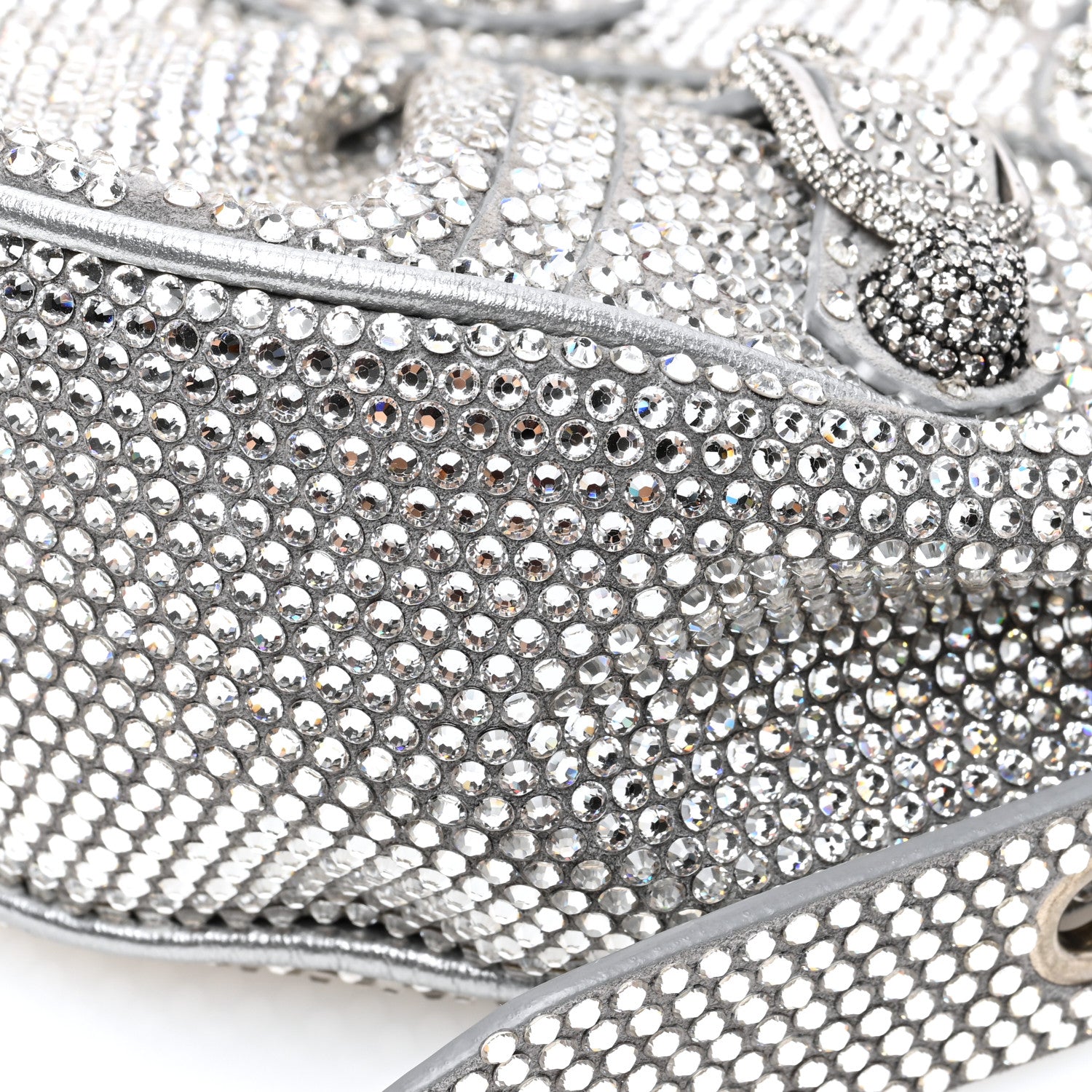 Balenciaga Rhinestone Encrusted Le Cagole Shoulder Bag XS Silver 10 of 10