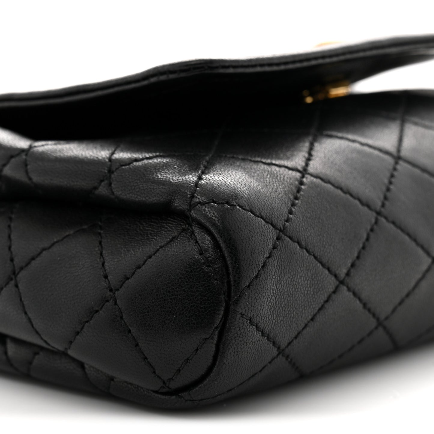 Lambskin Quilted Monogram Mini Nolita Black