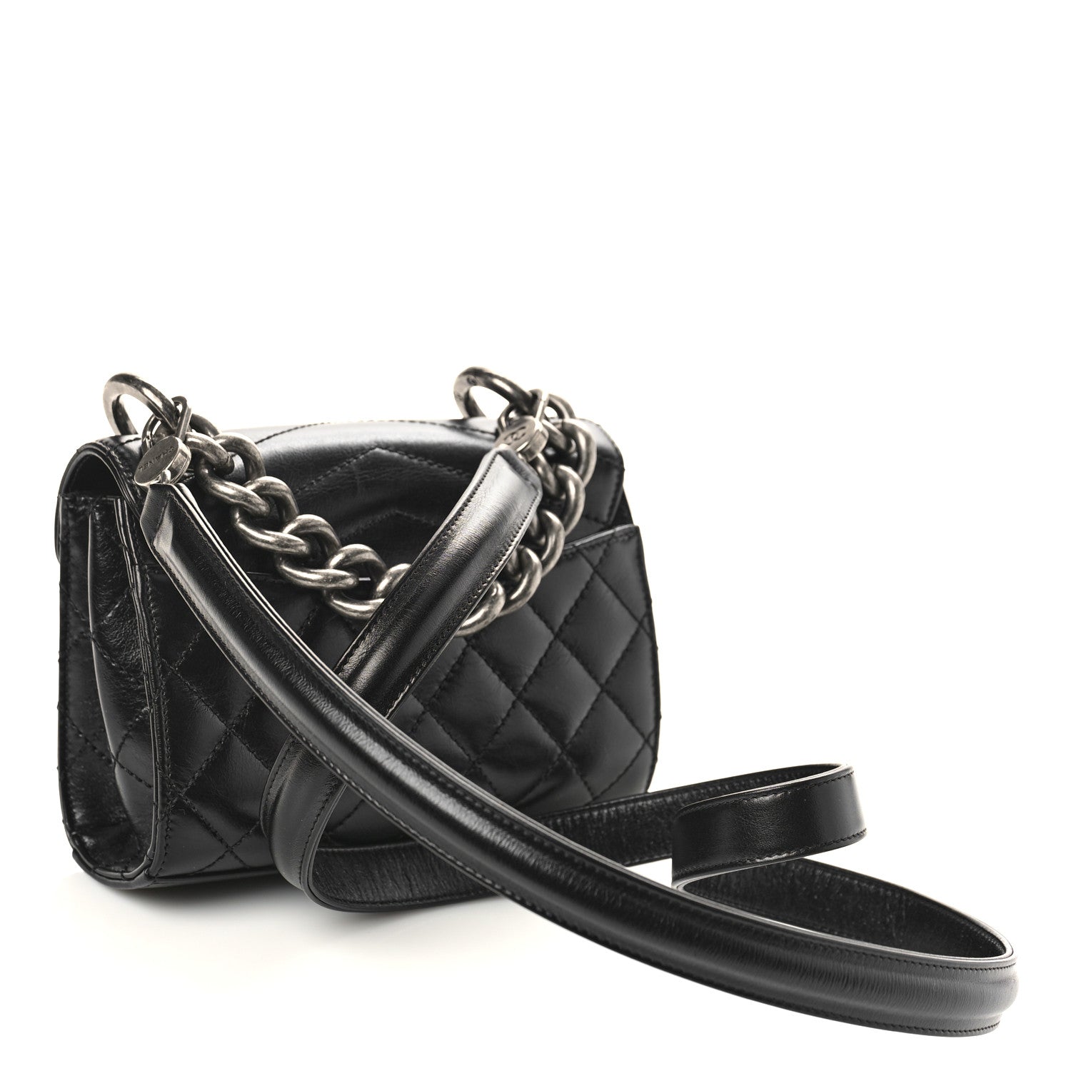 Chanel Aged Calfskin Quilted Mad About Quilting Mini Flap Black 3 of 9