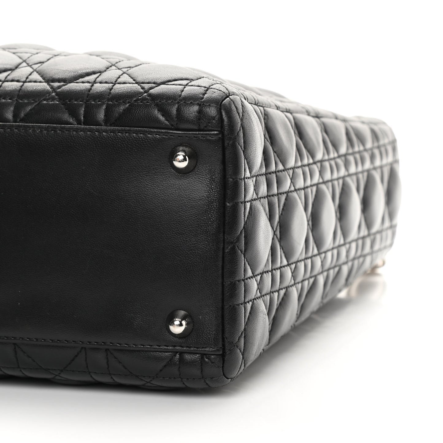 Lambskin Cannage Large Lady Dior Black