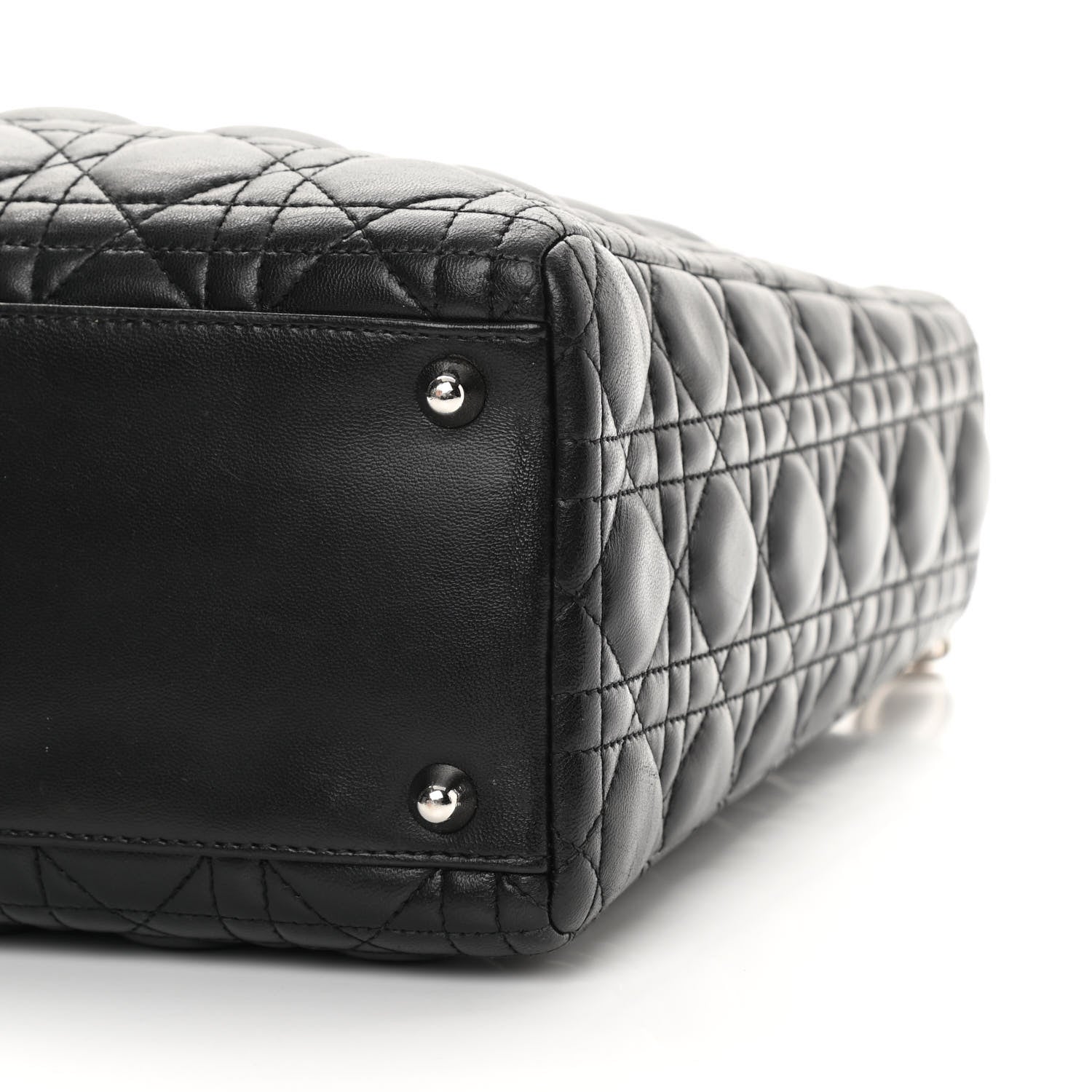 Christian Dior Lambskin Cannage Large Lady Dior Black 10 of 16