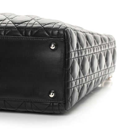 Christian Dior Lambskin Cannage Large Lady Dior Black 10 of 16