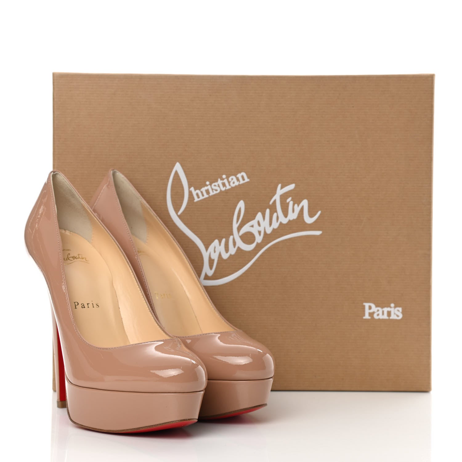 Christian Louboutin Patent Bianca 140 Pumps 36 Nude 11 of 11