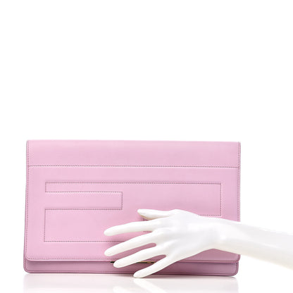 Fendi Vitello Flamingo Tube Macro Clutch Lavanda 2 of 8