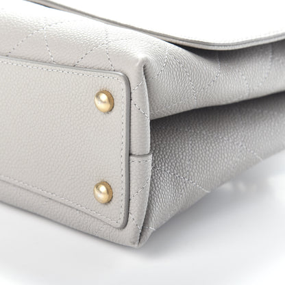 Chanel Grained Calfskin Small Stitched Flap Grey 10 of 10
