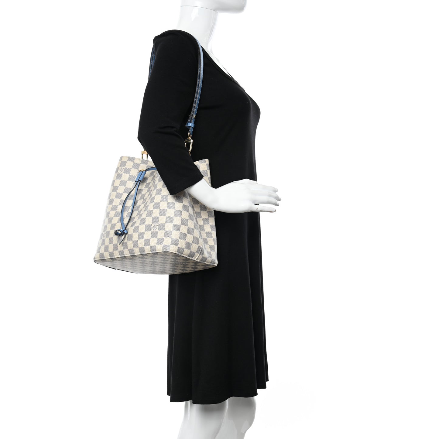 Damier Azur Neonoe MM Bleuet