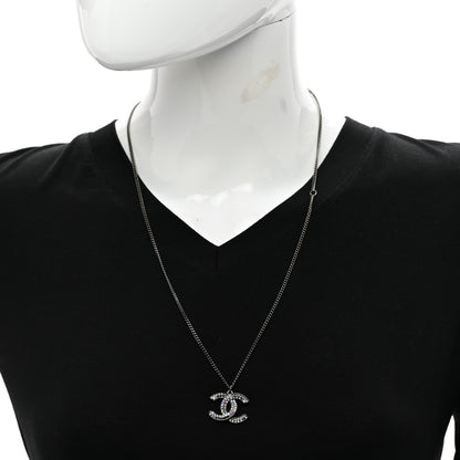 Chanel Baguette Crystal Large CC Necklace Silver 2 of 4