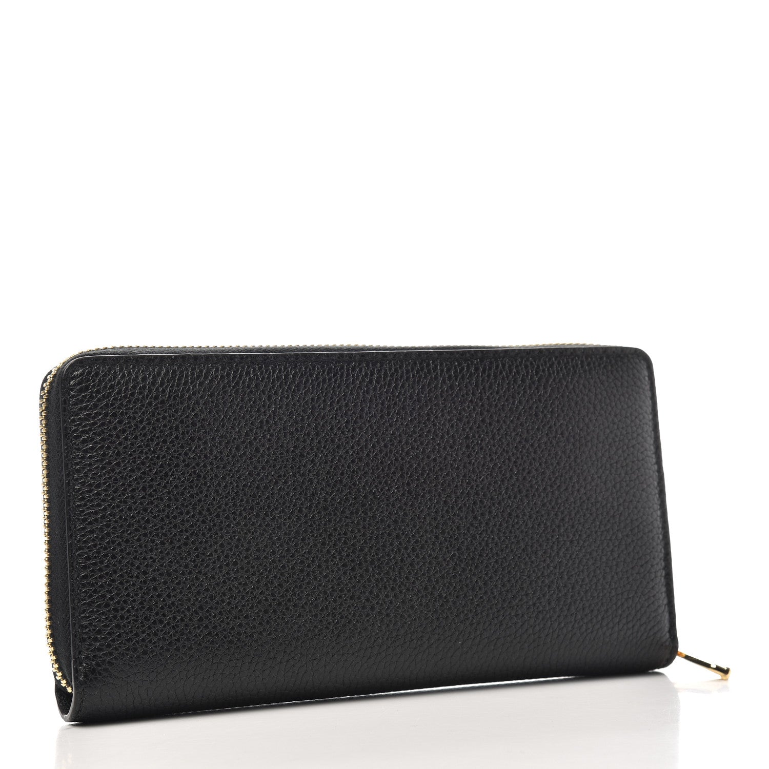 Gucci Grainy Calfskin Zumi Zip Around Wallet Black 3 of 6