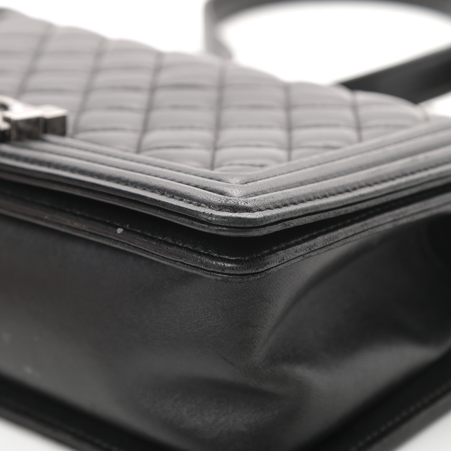 Chanel Lambskin Quilted Medium Boy Flap Black 10 of 19