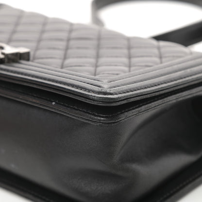 Chanel Lambskin Quilted Medium Boy Flap Black 10 of 19