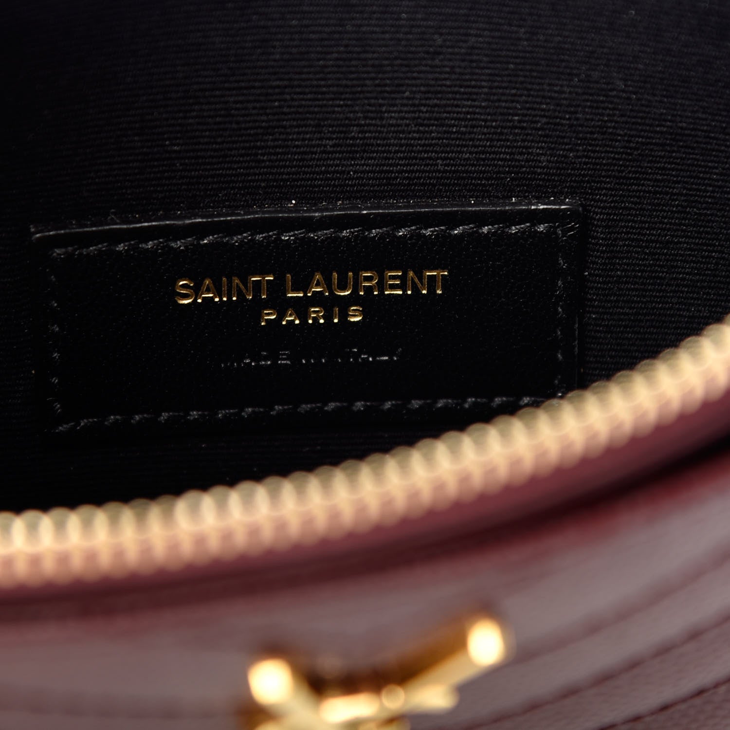 Saint Laurent Grain De Poudre Matelasse Chevron Monogram Bill Pouch Rouge Legion 6 of 8