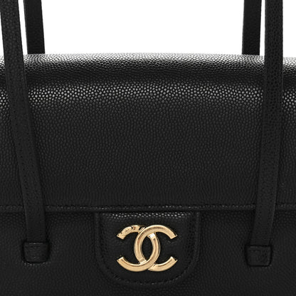 Chanel Shiny Caviar Mini Preppy Coco Shoulder Bag Black 8 of 11