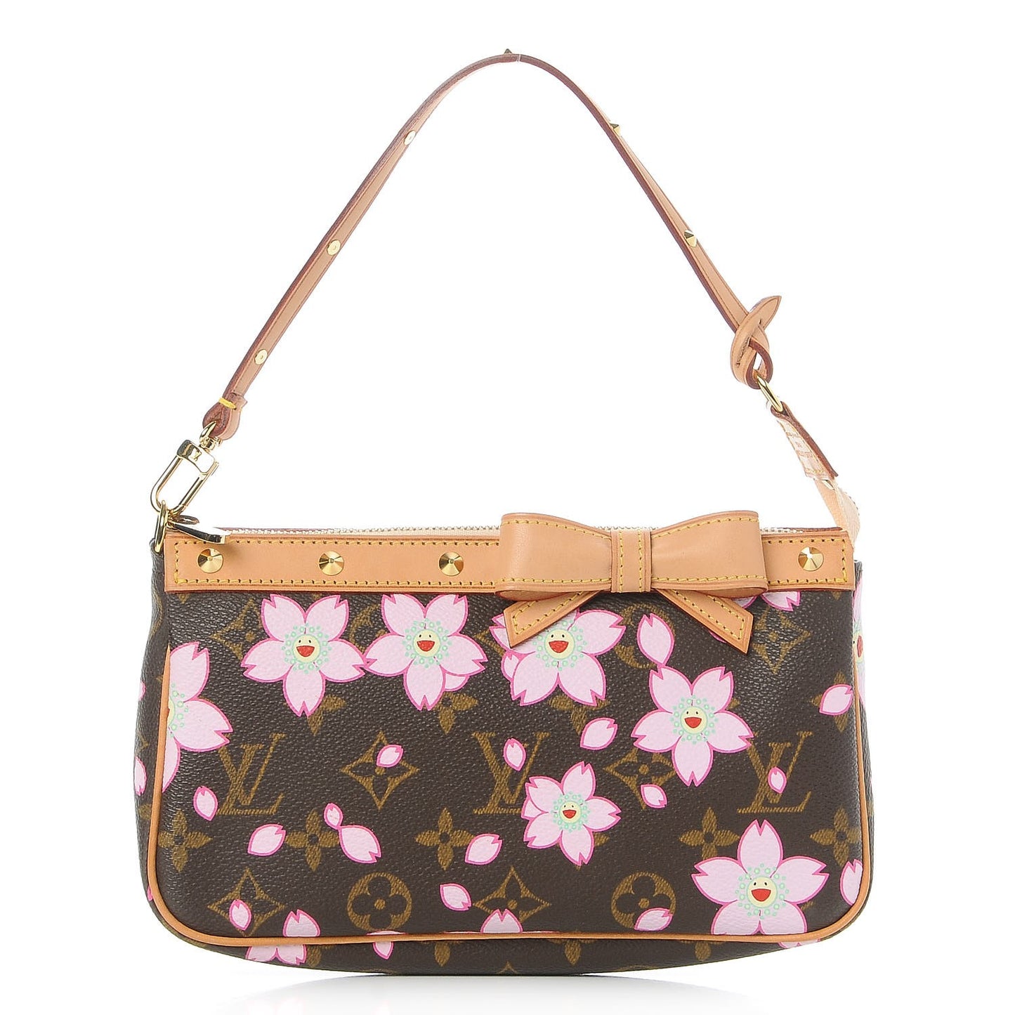 Monogram Cherry Blossom Pochette Accessories Brown