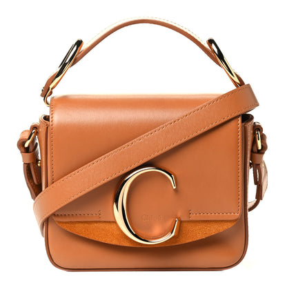 Chloe Calfskin Mini C Double Carry Autumnal Brown 1 of 4