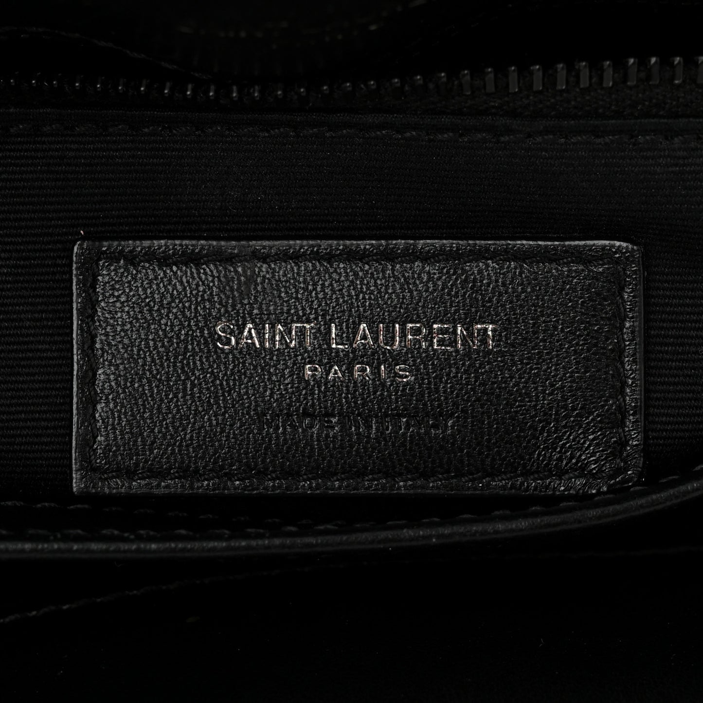 Calfskin Y Quilted Monogram Monochrome Toy Loulou Crossbody Bag Black
