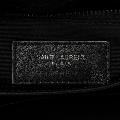 Saint Laurent Calfskin Y Quilted Monogram Monochrome Toy Loulou Crossbody Bag Black 6 of 11