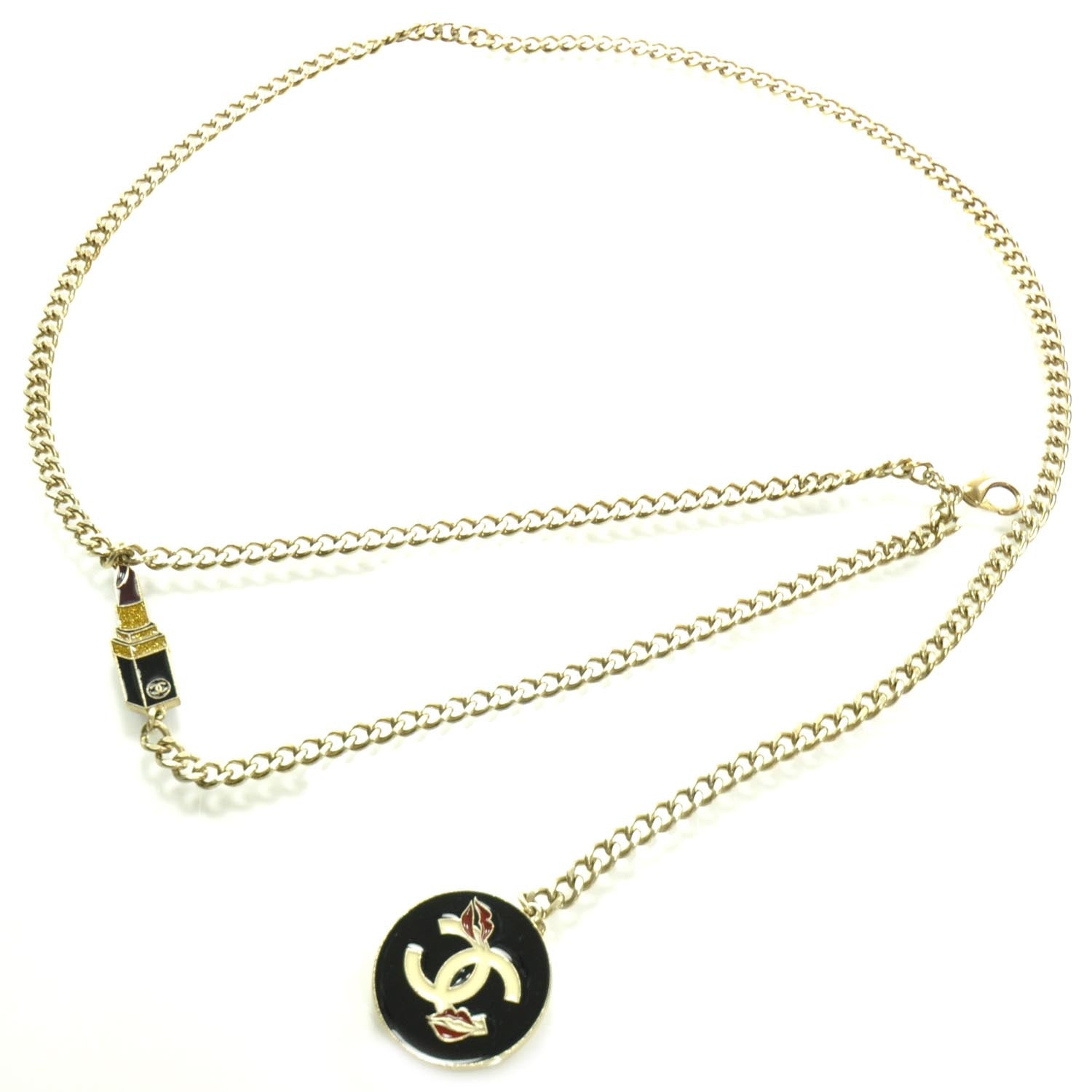 Chanel Lipstick CC Kisses Chain Belt Gold 2 of 8