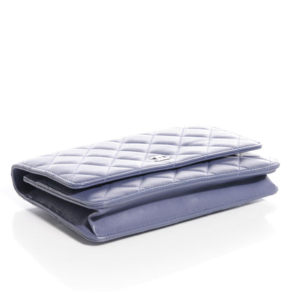 Chanel Lambskin Quilted Wallet On Chain WOC Lavender 4 of 8