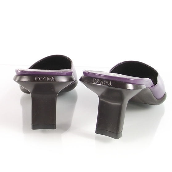 Prada Leather Mules 38 Viola 3 of 8
