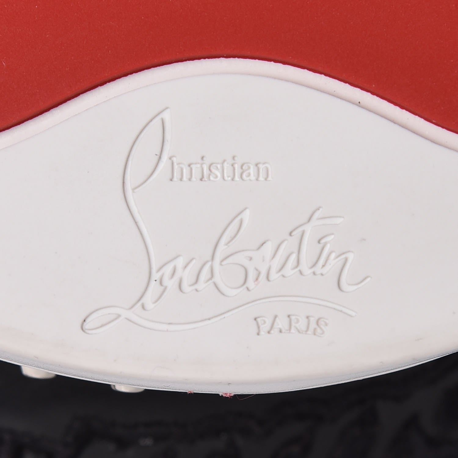 Christian Louboutin Silk Satin Calfskin Marie Jane Loubirun Studded Bucket Black Silver 7 of 12