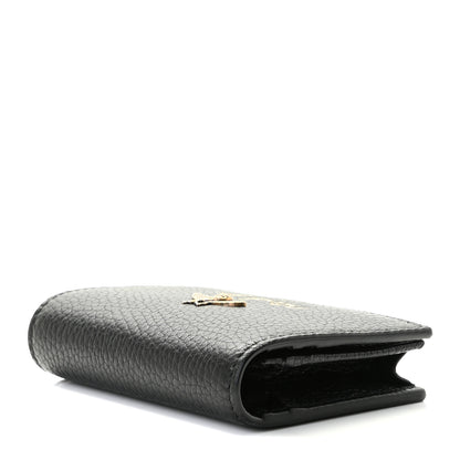 Gucci Pebbled Calfskin Animalier Card Case Black 12 of 20