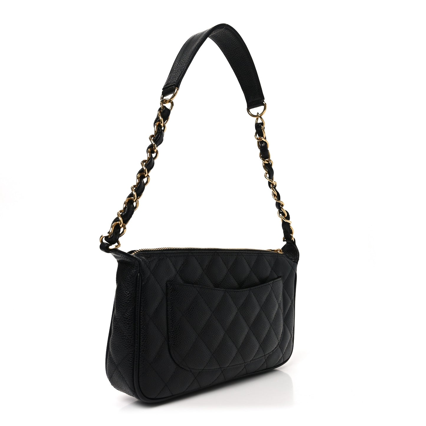 Caviar Quilted Timeless CC Shoulder Bag Black