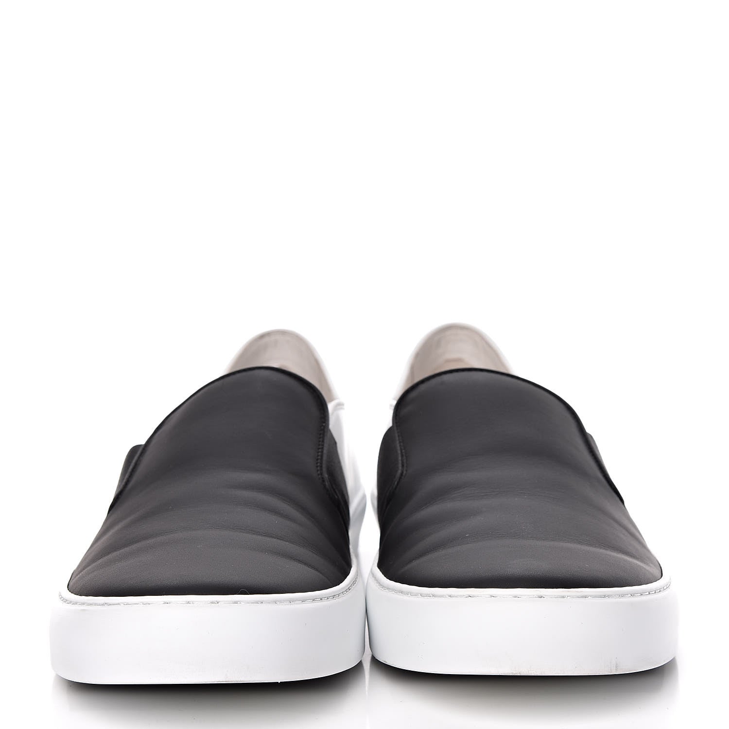 Chanel Calfskin Slip On Sneakers 45 White Black 2 of 16