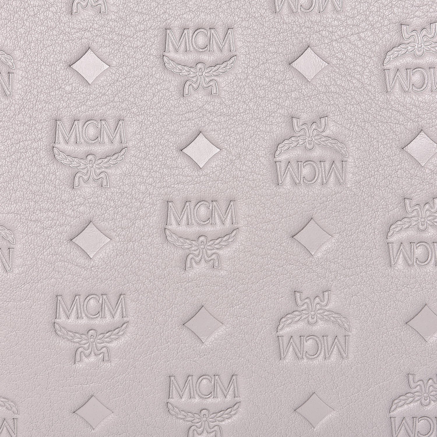 MCM Calfskin Ottomar Monogram Sarah Medium Hobo Dove Grey 7 of 9