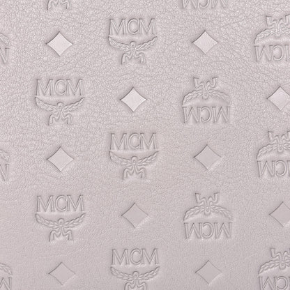 MCM Calfskin Ottomar Monogram Sarah Medium Hobo Dove Grey 7 of 9