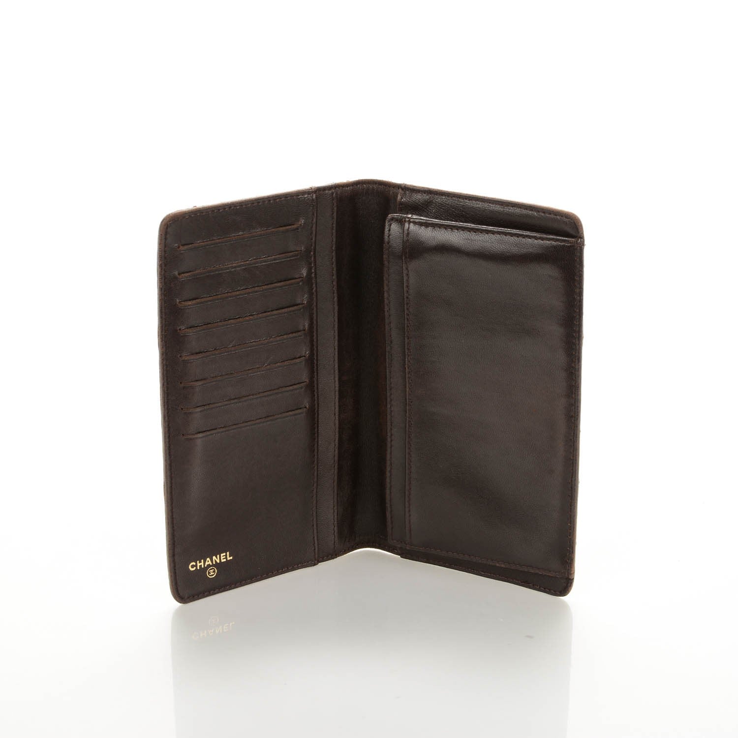 Chanel Metallic Python Yen Wallet Bronze 5 of 8