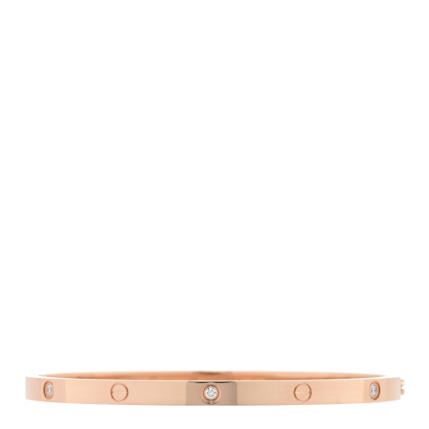 Cartier 18K Pink Gold 6 Diamond Small LOVE Bracelet 16 1 of 6