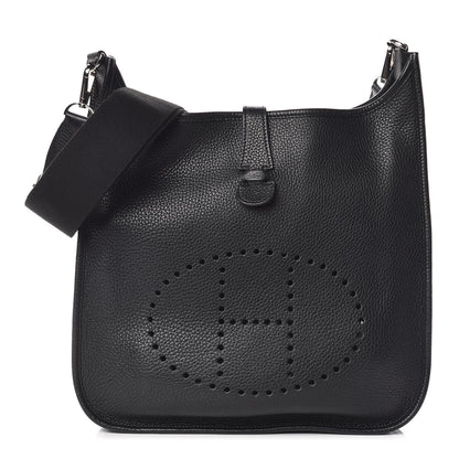 Hermes Taurillon Clemence Evelyne III GM Black 1 of 12