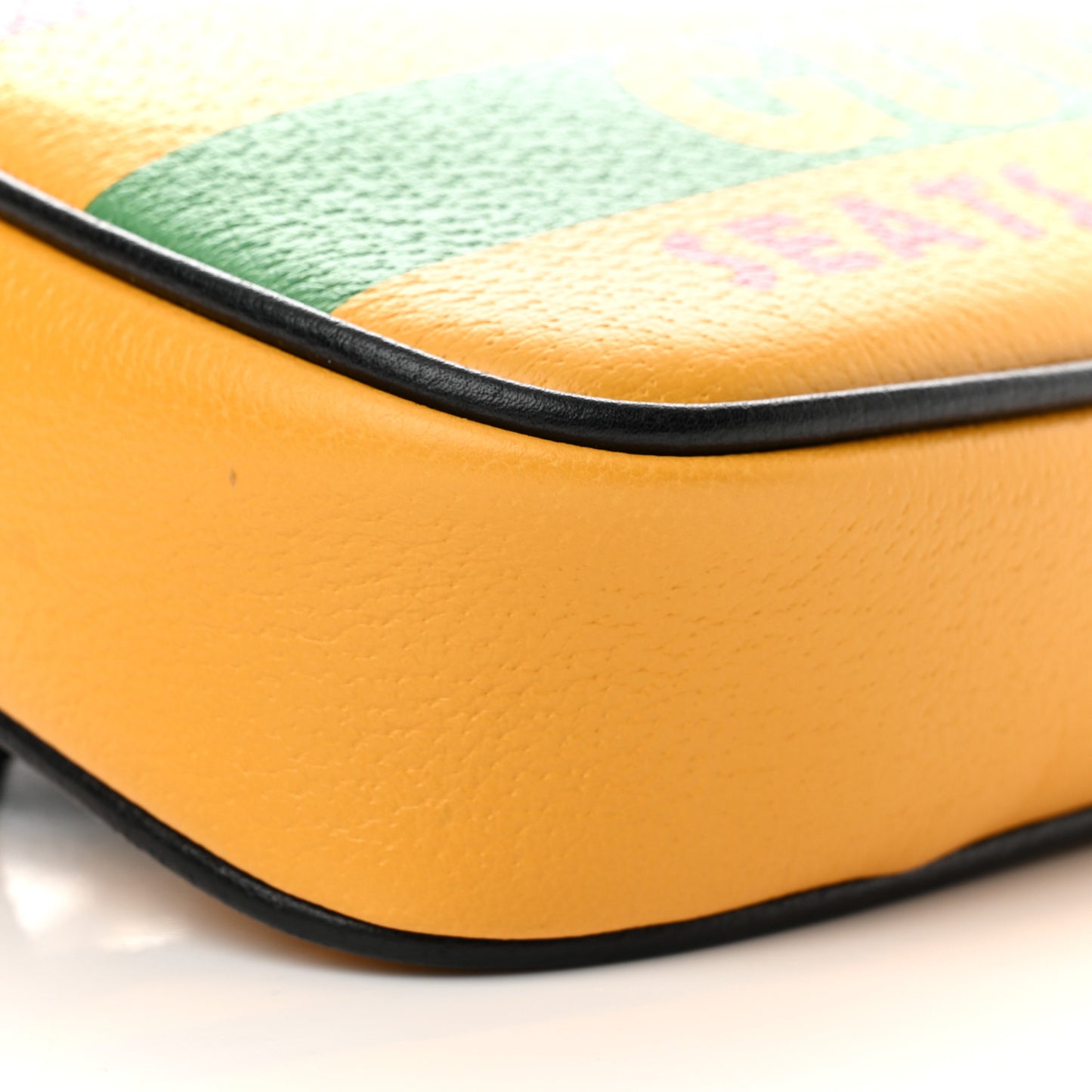 Textured Dollar Calfskin Music is Mine Belt Bag 90 36 Crop Multicolor Black