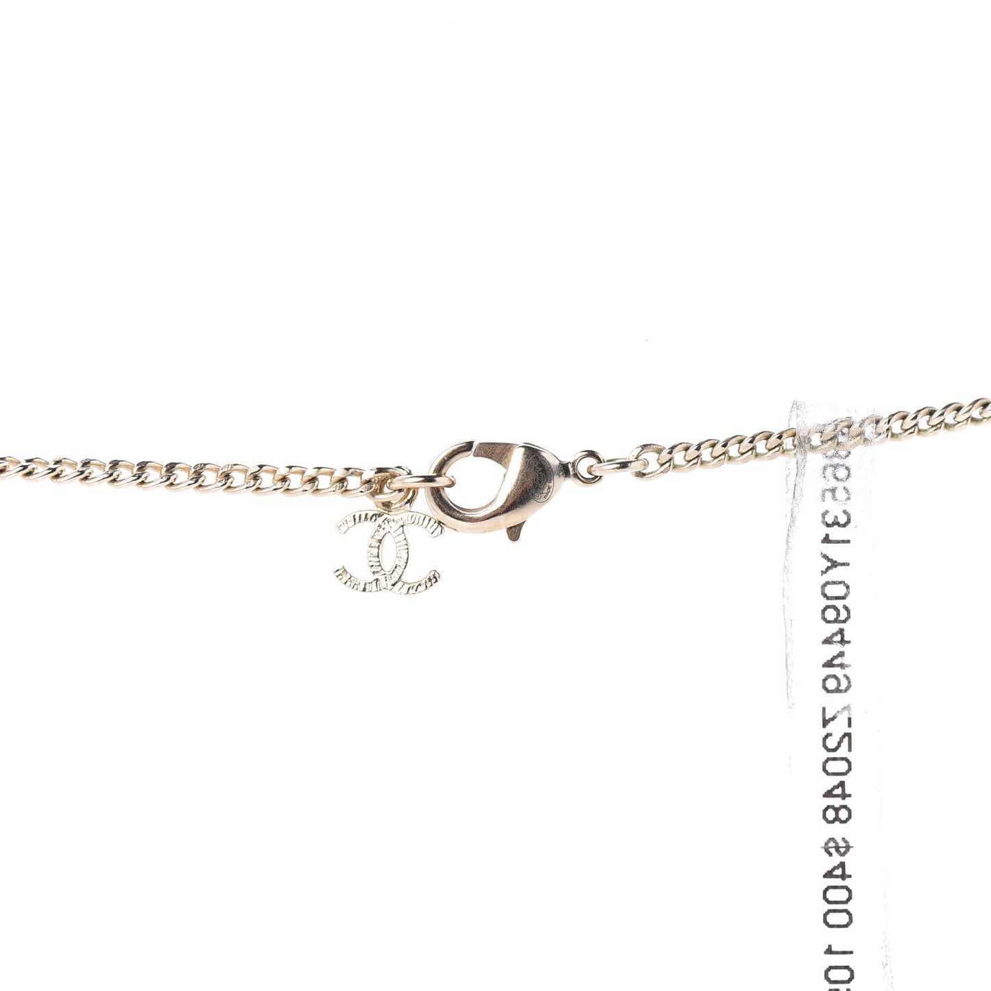 Pearl CC Pendant Necklace Gold