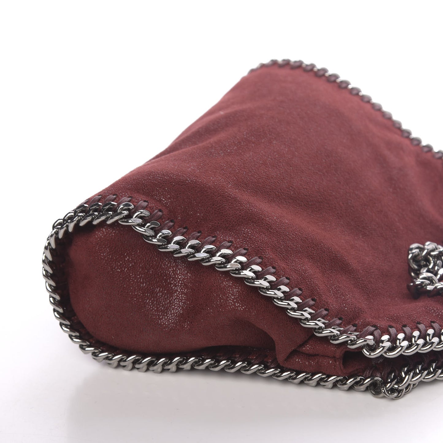 Shaggy Deer Mini Falabella Fold Over Tote Ruby