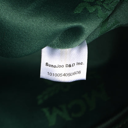 MCM Grained Calfskin Hobo Green 7 of 10