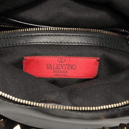 Valentino Garavani Vitello Small Rockstud Hobo Black 5 of 8