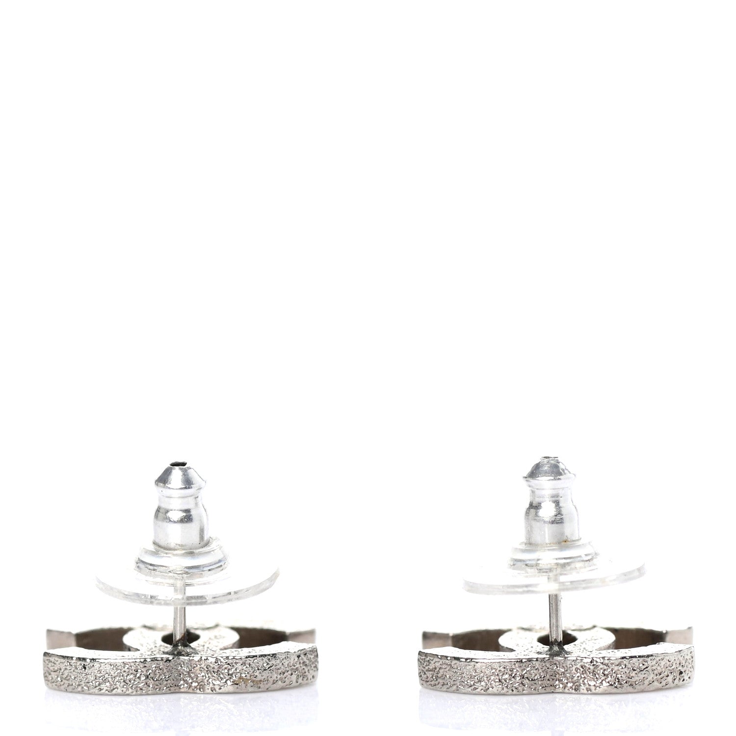 Chanel Glitter Enamel CC Earrings Beige 3 of 4