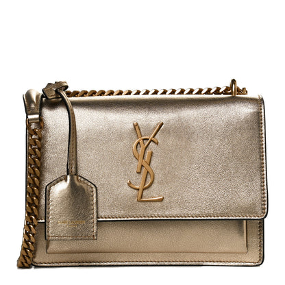 Saint Laurent Metallic Calfskin Small Monogram Sunset Gold 1 of 11