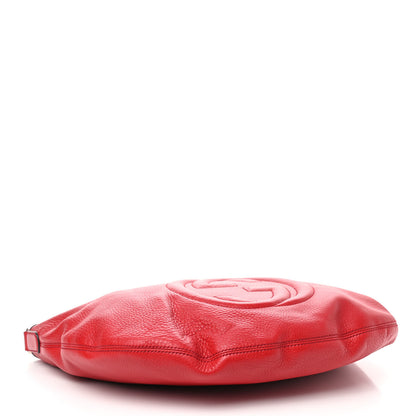 Gucci Pebbled Calfskin Medium Soho Hobo Red 3 of 10