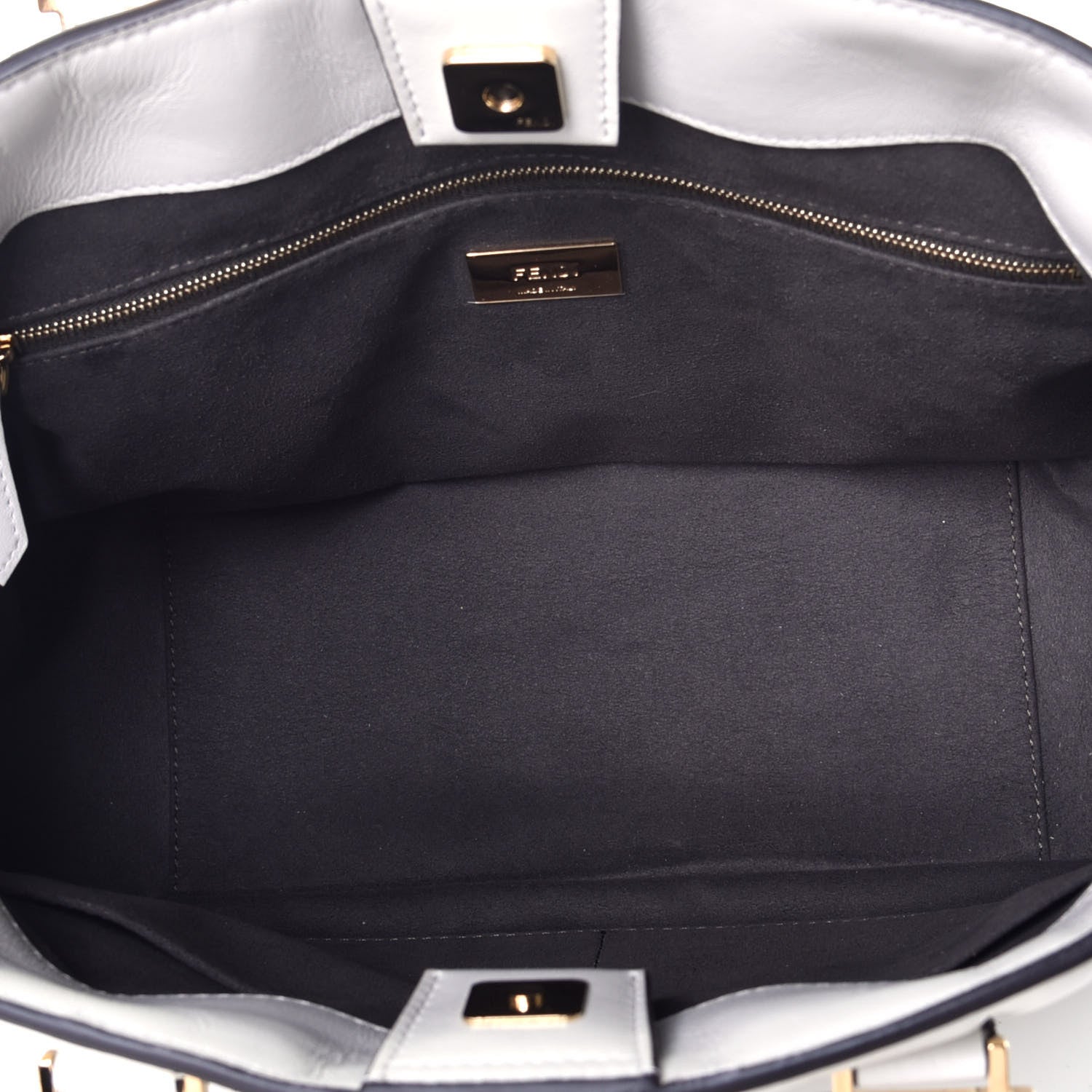 Fendi Nappa FF 1974 Embossed Small FF Tote White 6 of 10