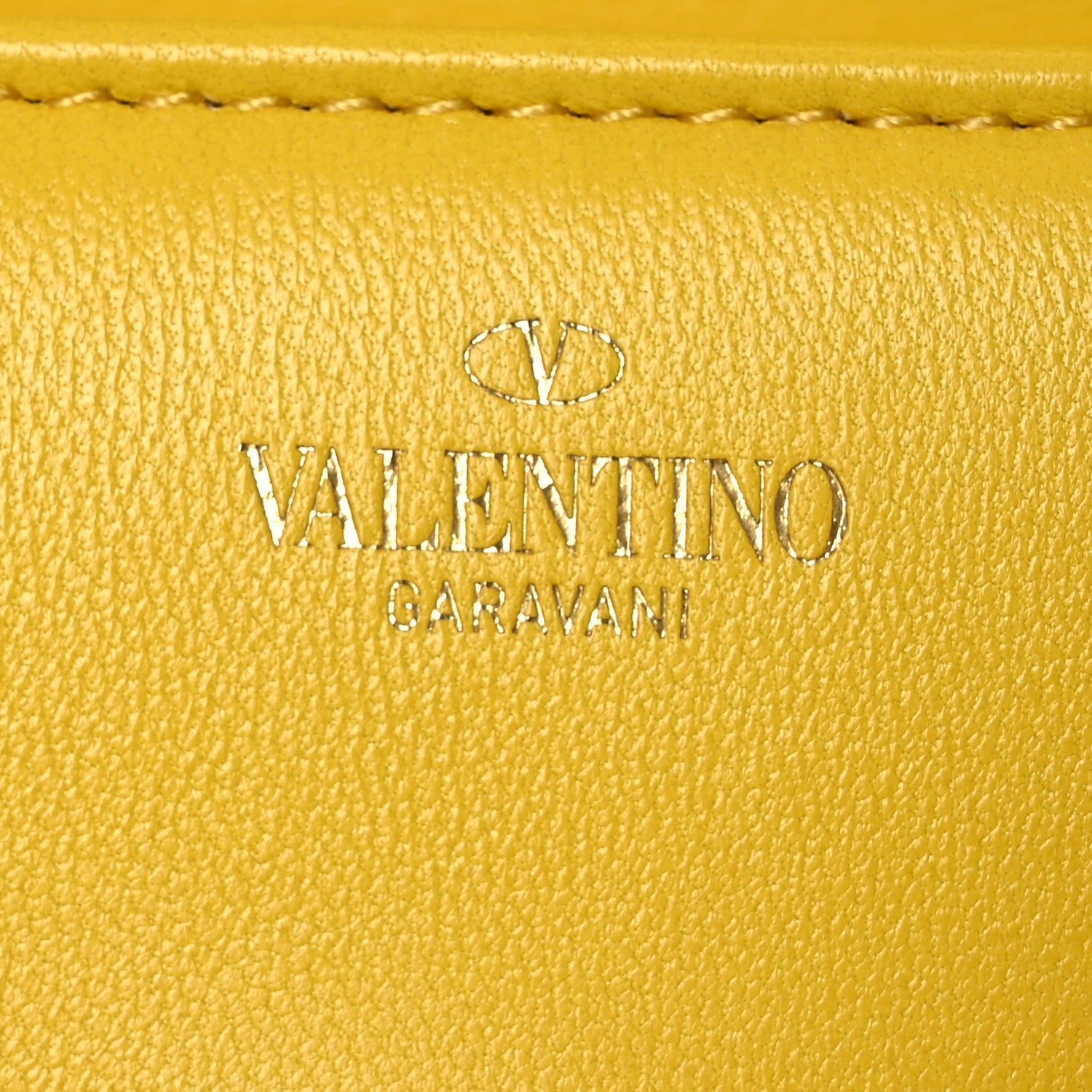Valentino Garavani Nappa One Stud Chain Clutch Yellow 6 of 15