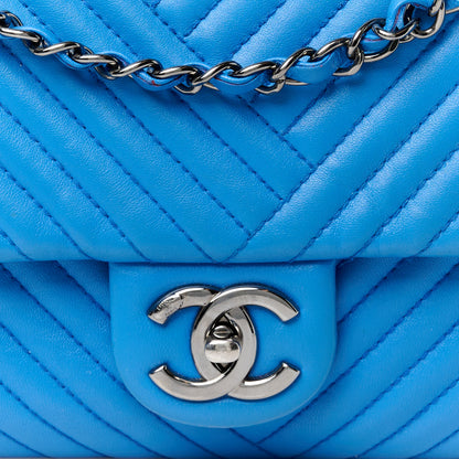 Chanel Lambskin Large CC Crossing Flap Blue 9 of 11