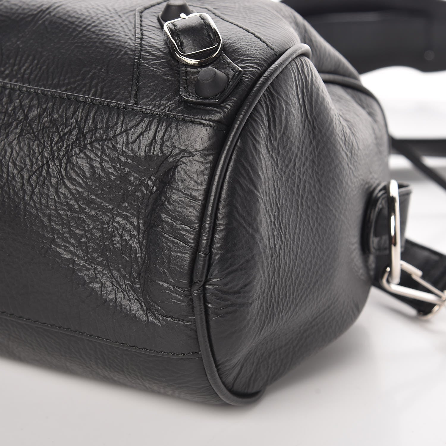 Balenciaga Matte Goatskin Rubber Covered Classic Hardware Mini Twiggy Black 9 of 9