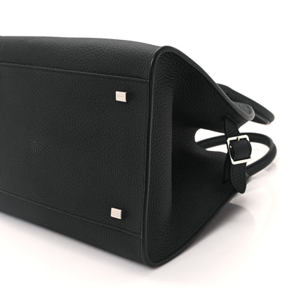 The Row Grained Calfskin Soft Margaux 10 Bag Black 9 of 9