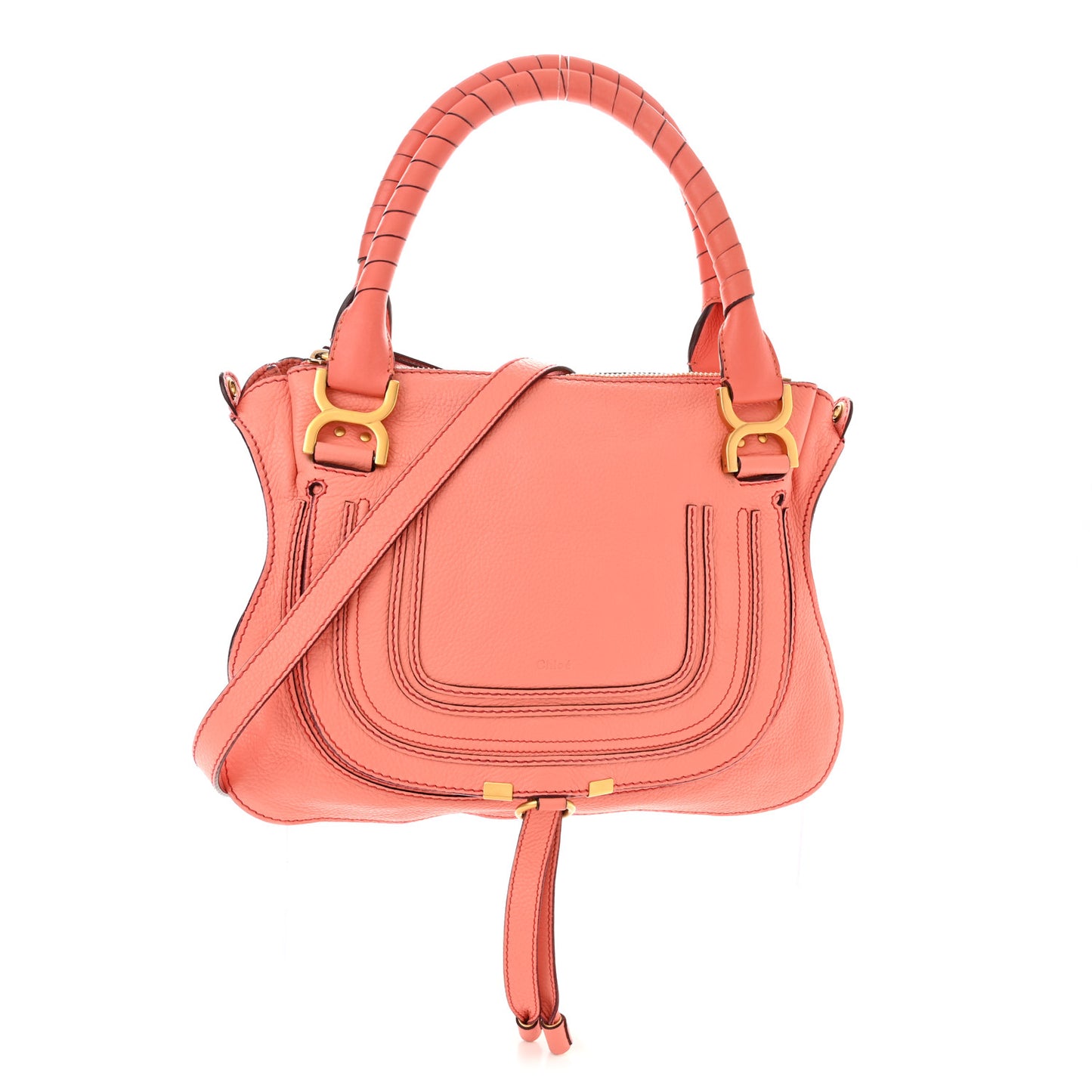 Calfskin Medium Marcie Satchel Pink