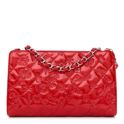 Chanel Patent Calfskin Lucky Symbols Pochette Red 1 of 11